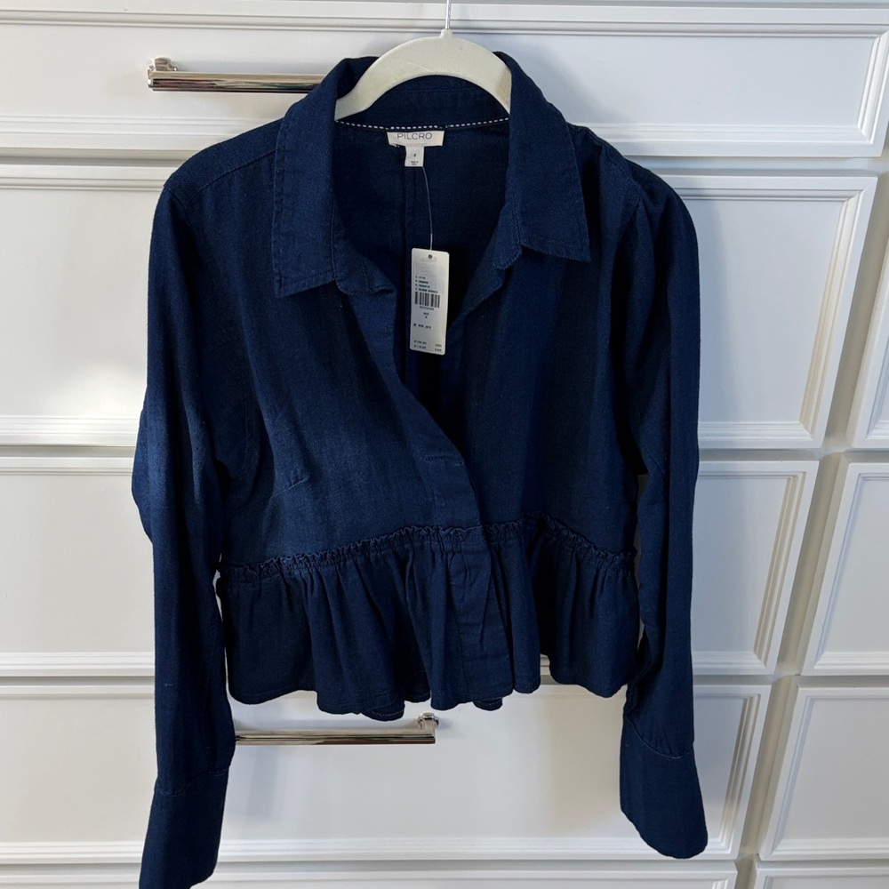Pilcro Navy Blue Blouse